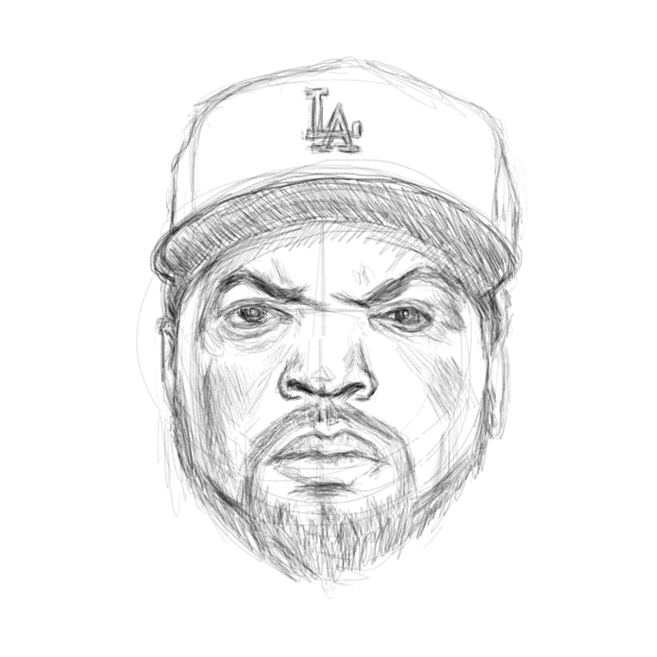Ice Cube timelapse drawing