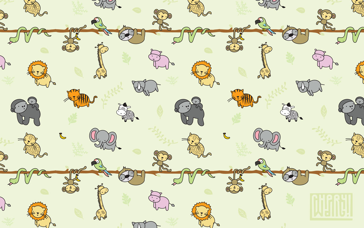 Zoo animals infant pattern