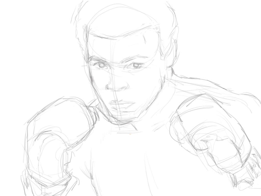Muhammad Ali timelapse drawing