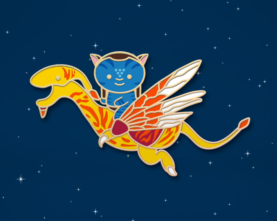 Chibi Jake & Banshee metal pin