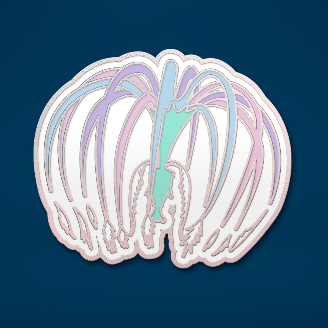 Woodsprite metal pin