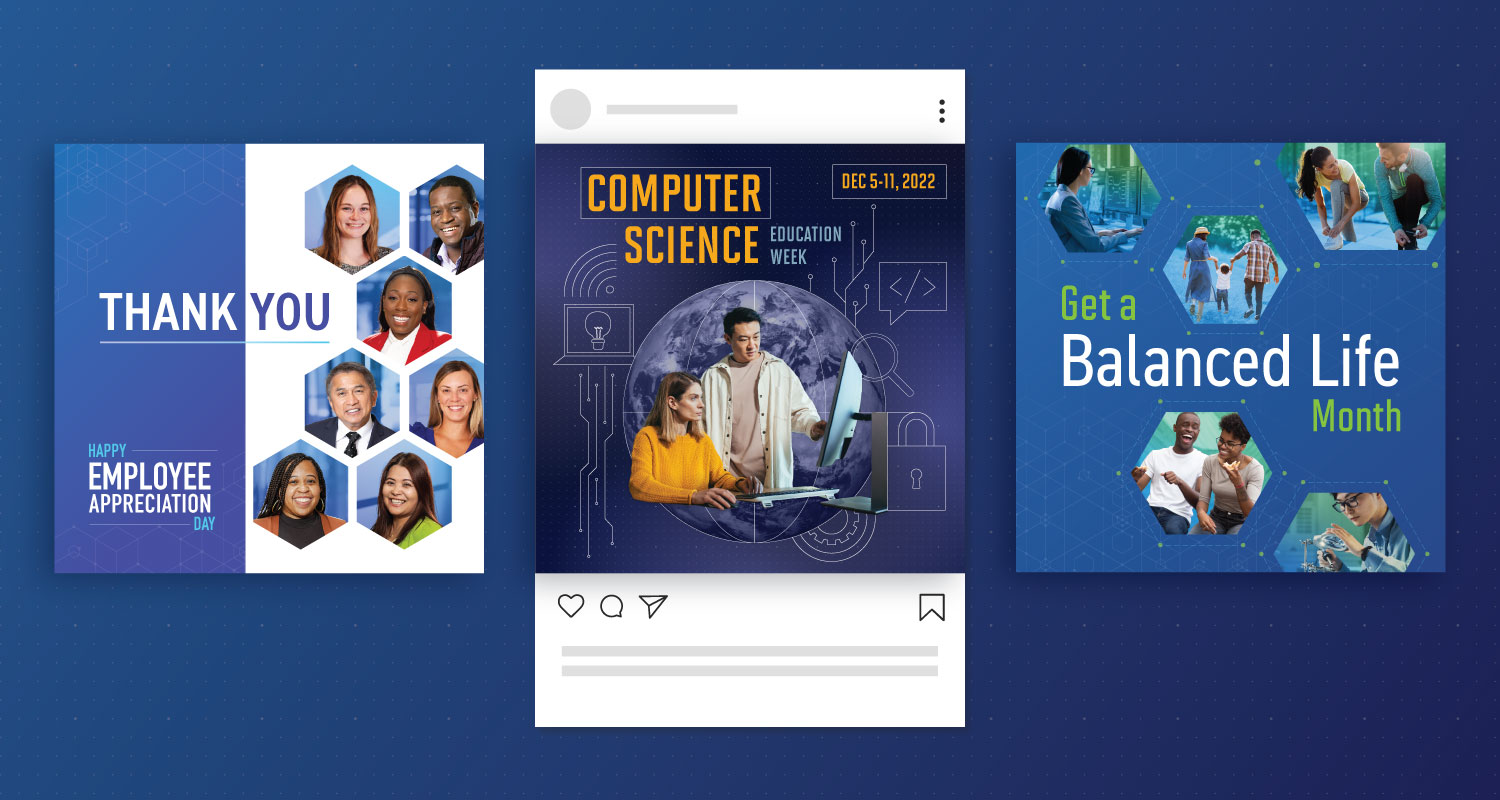 A sample of social media posts