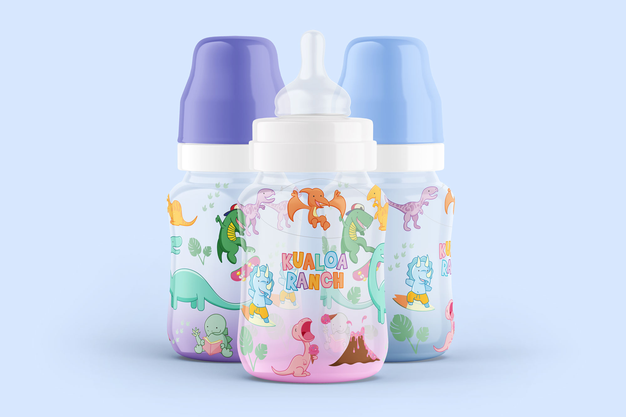 Aloha T-rexes and Aloha Penguin stickers