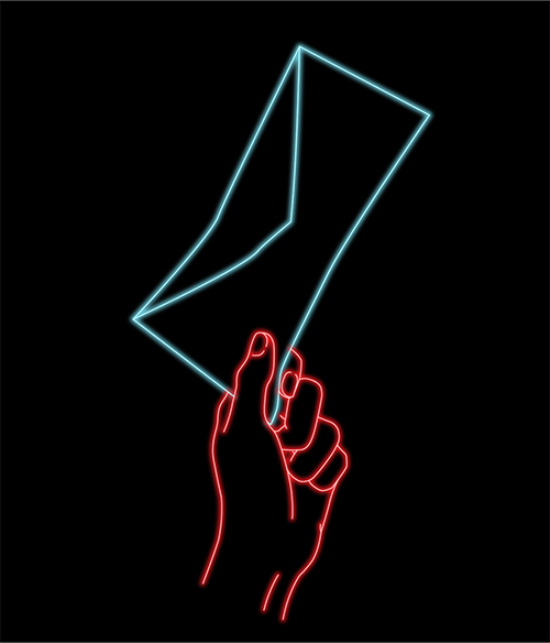 Digital illustration of literal interpretation of 'hand lettering'