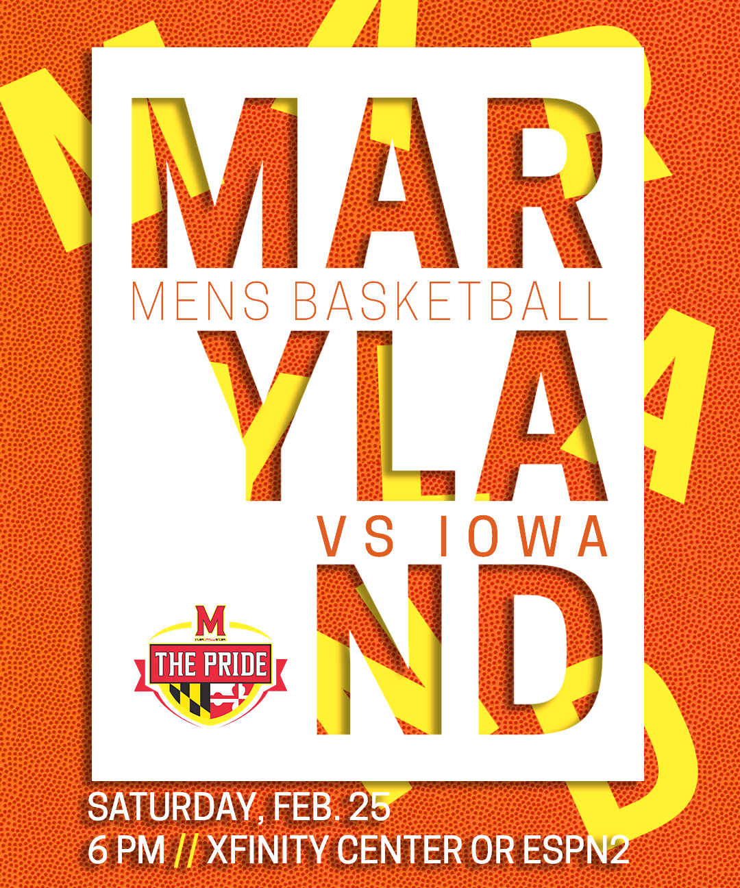 Social media promotion image for Maryand Men's Basketball team